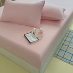 housse lit coton rose clair drap housse matelas simple double king taille réglable