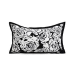 housse coussin décorative carrée motif noir blanc moderne canapé salon maison