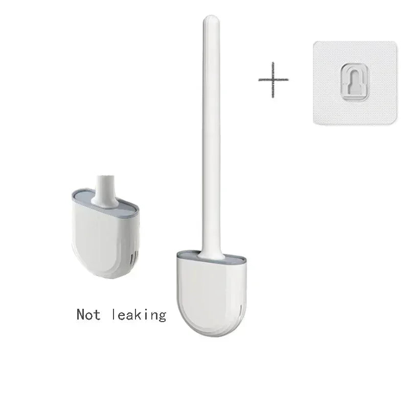 brosse wc silicone adhésive murale noire moderne sans odeur poignée antidérapante