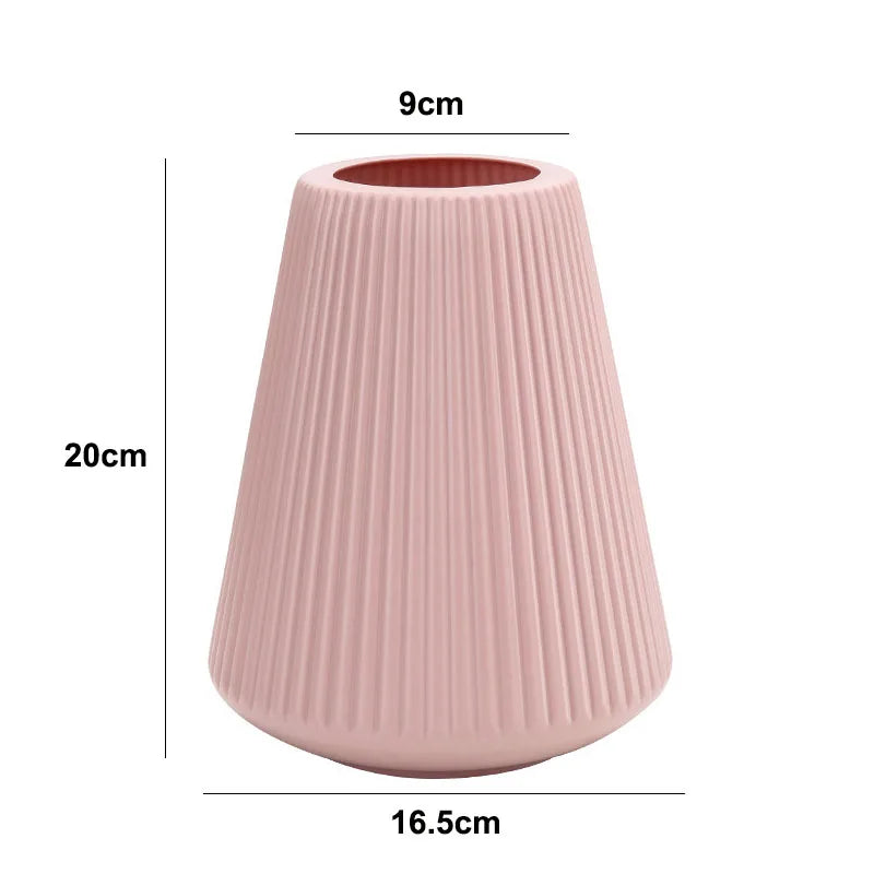 vases décoratifs modernes rayures verticales bleu blanc rose vert pastel minimaliste