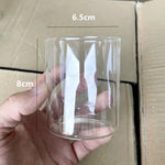 support bougie transparent classique verre opalescent décoration maison blanc moderne