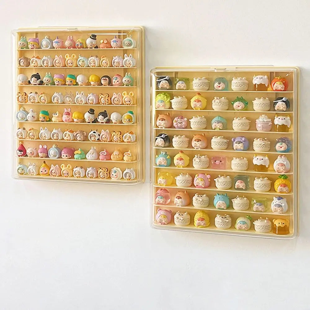 rangement mural transparent figurines animales multicolores clips modernes enfantine collection miniature