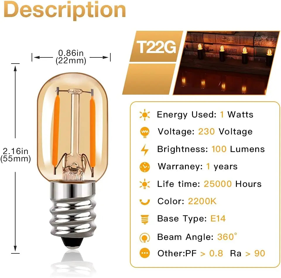ampoules led vintage edison filament doré transparentes ambre opalescent e27 e14