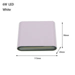 appliques murales led modernes extérieures aluminium blanc noir gris