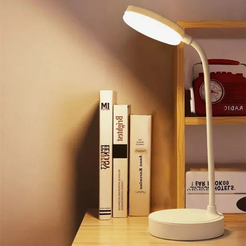 lampe rechargeable usb led modes protection yeux moderne blanc minimaliste