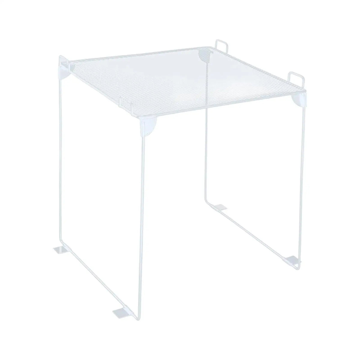 table pliable maille métallique noir blanc rose moderne sous verre organisation cuisine