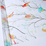 film décoratif adhésif multicolore oiseaux branches transparent moderne naturel rouille givré tacheté