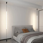 lampe sol moderne led blanc noir minimaliste pied stable câble alimentationflux lumineux élevé