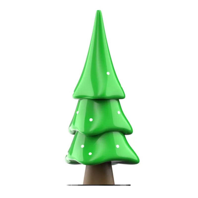 décoration noël arbre vert moderne points blancs base plate plastique