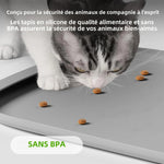 tapis sécurité animal compagnie gris moderne bol nourriture protection déversements silicone imperméable
