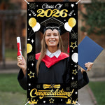 Cadre photo personnalisable graduation motifs diplômes confettis étoiles dorées noir doré clips inclusion cérémonie