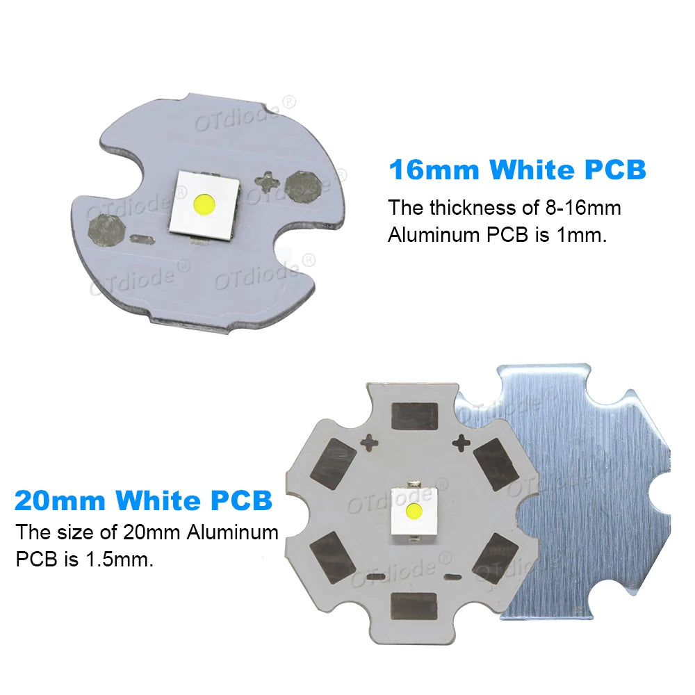 LED chip blanc haute puissance 3W 5W 16mm 20mm PCB moderne