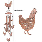 cloche vent artisanale cuivrée oiseau papillon grenouille crochet jardin thérapie sonore