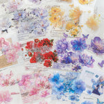 autocollants fleurs papillons texte adhésifs scrapbooking diy fournitures romantique vintage 10 pièces
