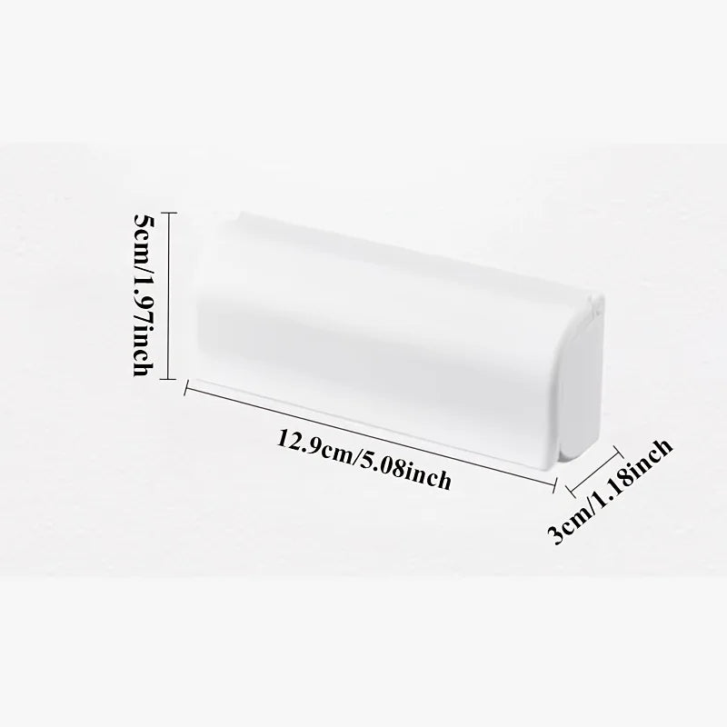 rangement mural brosses dents blanc moderne minimaliste adhésif lisse mat 5cm 12.9cm 3cm