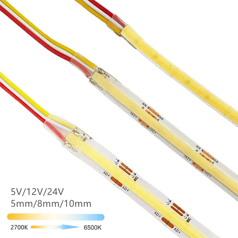 ruban led flexible blanc jaune imprimé symboles électriques moderne adhésif 12v 24v 50000h