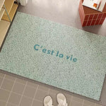 tapis moderne antidérapant extérieur rose violet vert beige bleu clair texturé 9mm 40x60cm 50x80cm