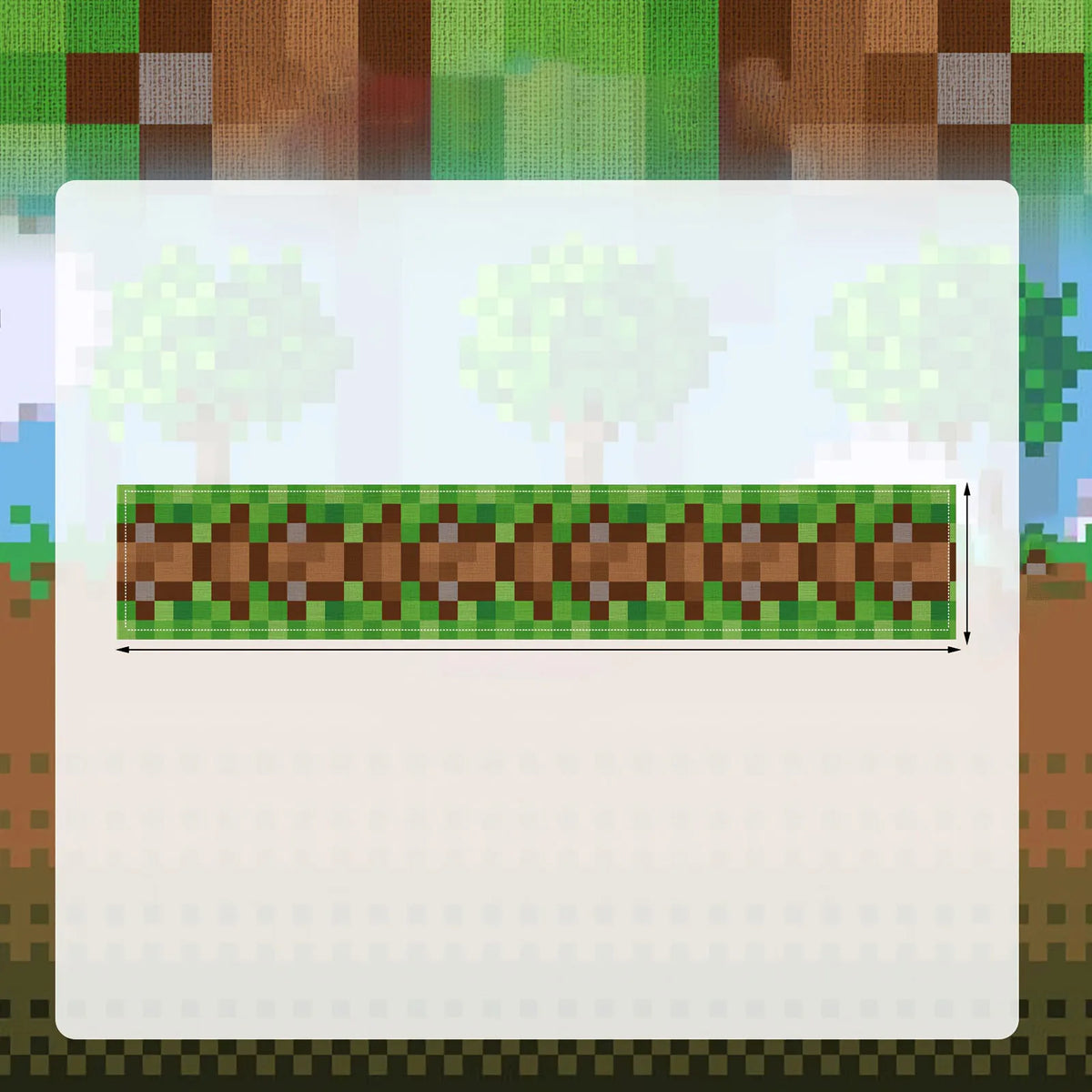 tapis table jeu vidéo pixel art moderne vert marron gris blocs décoration
