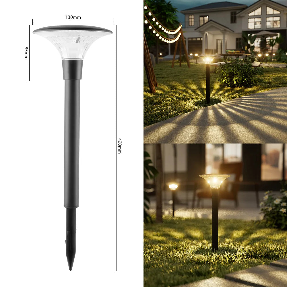 lampe solaire éclairage extérieur moderne étanche ip55 led noire piquet contemporaine jardin decorationextérieur
