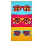 serviette plage microfibre rapide absorption multicolore motifs été noël drapeaux palmiers