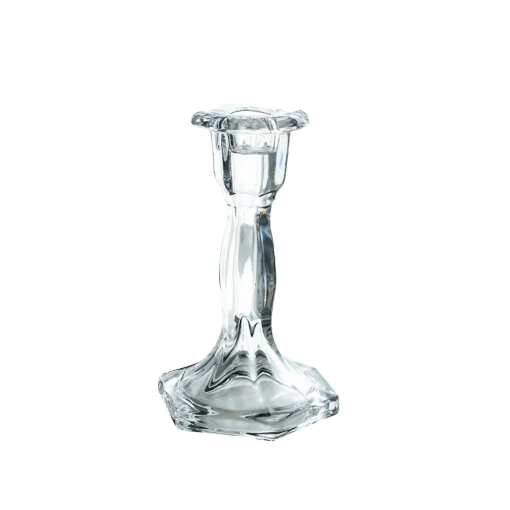 support bougie transparent classique rond durable simple épais romantique vintage