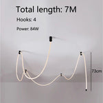lampe néon moderne blanc lisse opaque clips câble led 4500k 3m 6500k