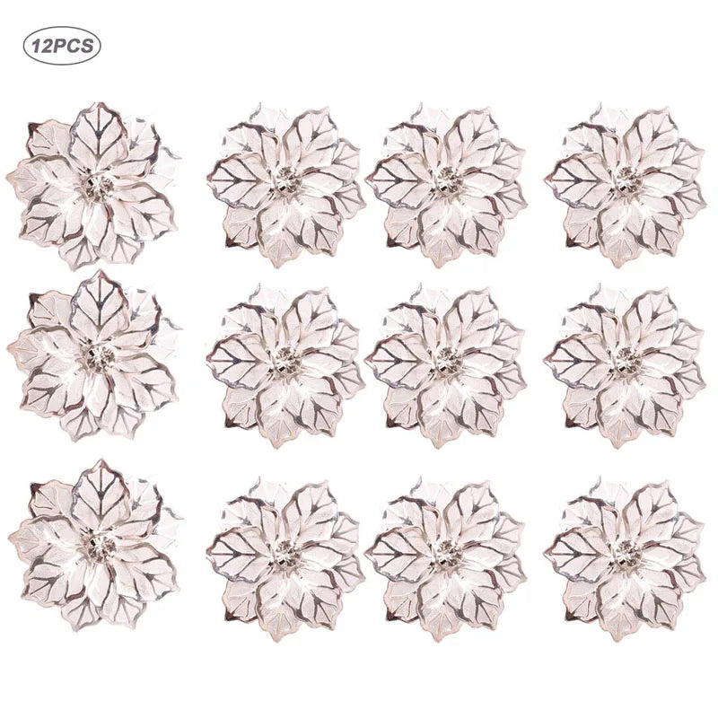 bagues dorées fleurs diamants simulés élégantes modernes anneau ajustable set pièces