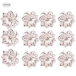 bagues dorées fleurs diamants simulés élégantes modernes anneau ajustable set pièces