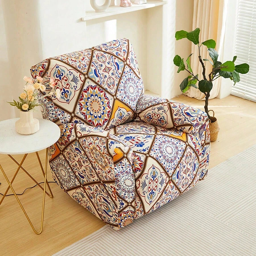 housse canapé moderne motif feuilles tropicales multicolore fauteuil salon canapé