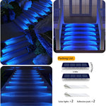 éclairage solaire led moderne bleu autoadhésif ip68 étancheextérieur pas cher autonomie longue