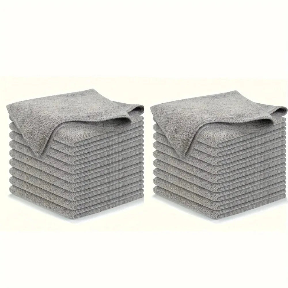 serviettes microfibres gris clair absorbantes douces pratique pack 10pcs utilitaire nhà sản xuất