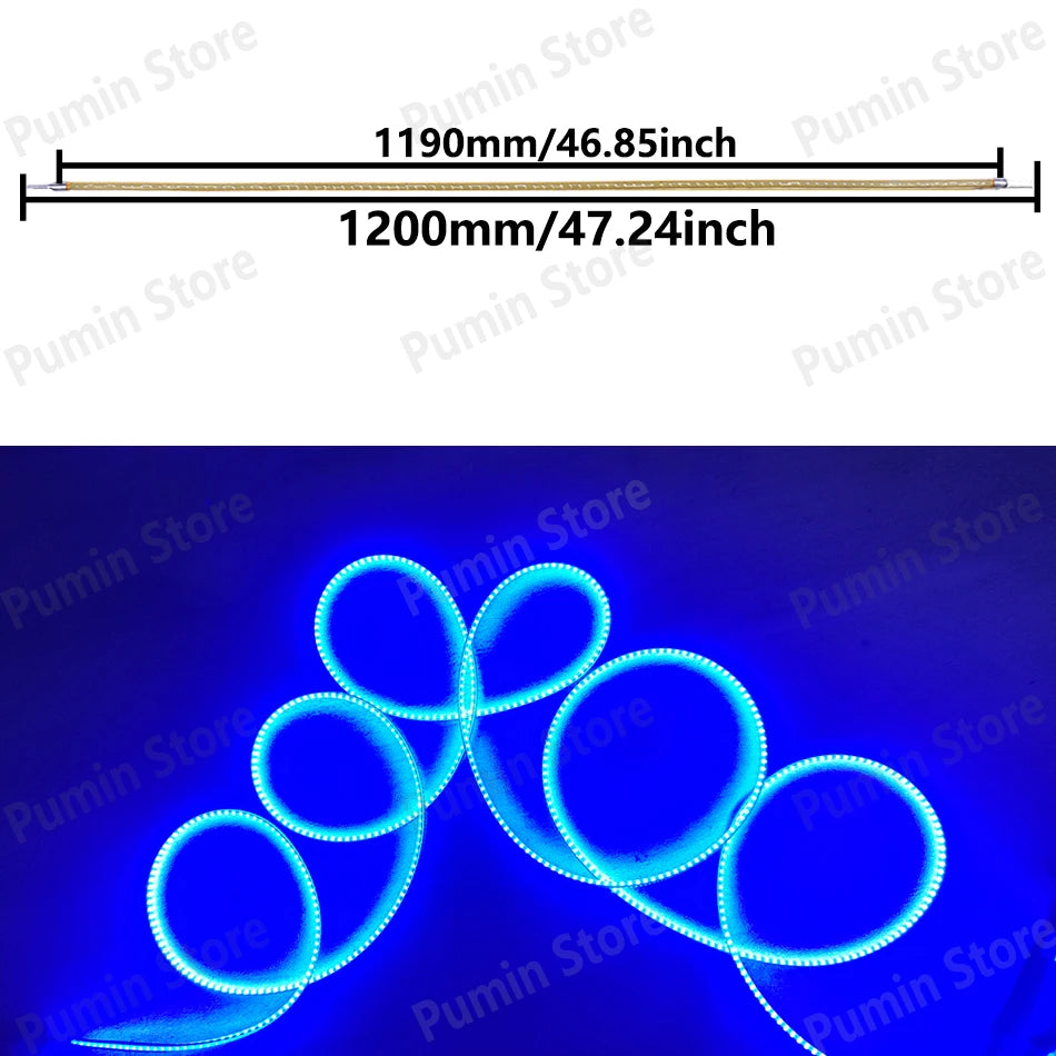 Ruban led flexible multicolore ondulé 1200mm clips fixation modernes