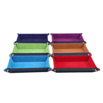 plateau rangement velours moderne pliable violet bleu rouge vert