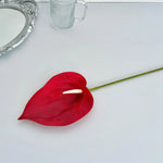 fleurs artificielles anthurium rouge blanc vert violet tiges flexibles décoration maison mariage anniversaire