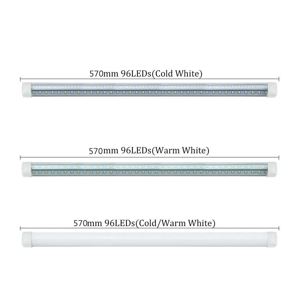 tube led blanc mat moderne éclairage intérieur cuisine garage clips montage