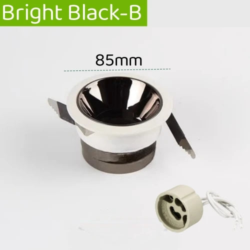 Spot LED moderne noir blanc encastrable vis diamètre 100mm hauteur 50mm
