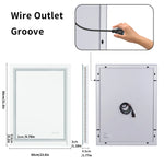 miroir lumineux moderne blanc mat anti buée éclairage led réglable tactile