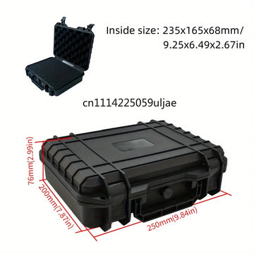 boîte rangement plastique noire robuste mousse intérieure outils accessoires voyage