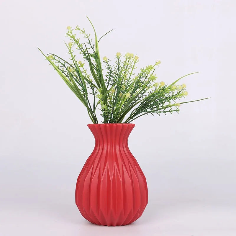 vase décoratif moderne blanc noir gris rouge vert rayures verticales opacité