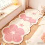 tapis rose doux moderne fleurs maison voyage salle bain imperméable antidérapant