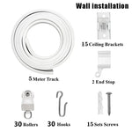rideau rail flexible blanc moderne clips fixation plaques vis système coulissantINCTEDELETELASTWORD