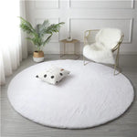 tapis rond velours noir gris moderne maison laveable polyester minimaliste chambre sofa chevet