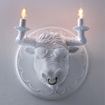 applique murale art deco sculpture animal ampoules led noir blanc vintage chambre salon étude