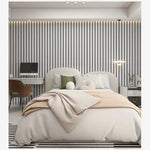 panneau décoratif moderne rayures horizontales beige noir adhésif 40cm longueur 10m