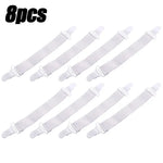 attaches drap métal élastique blanc noir utilitaires clips ressorts ensemble fixations couvertures lit canapé