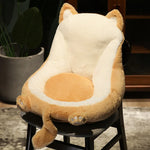 coussin chaise doux motif animal moderne oreilles pattes queue beige rose vert clair