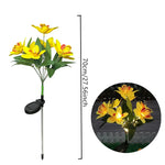 fleurs artificielles led solaire rouge jaune rose blanche orange jardin extérieur