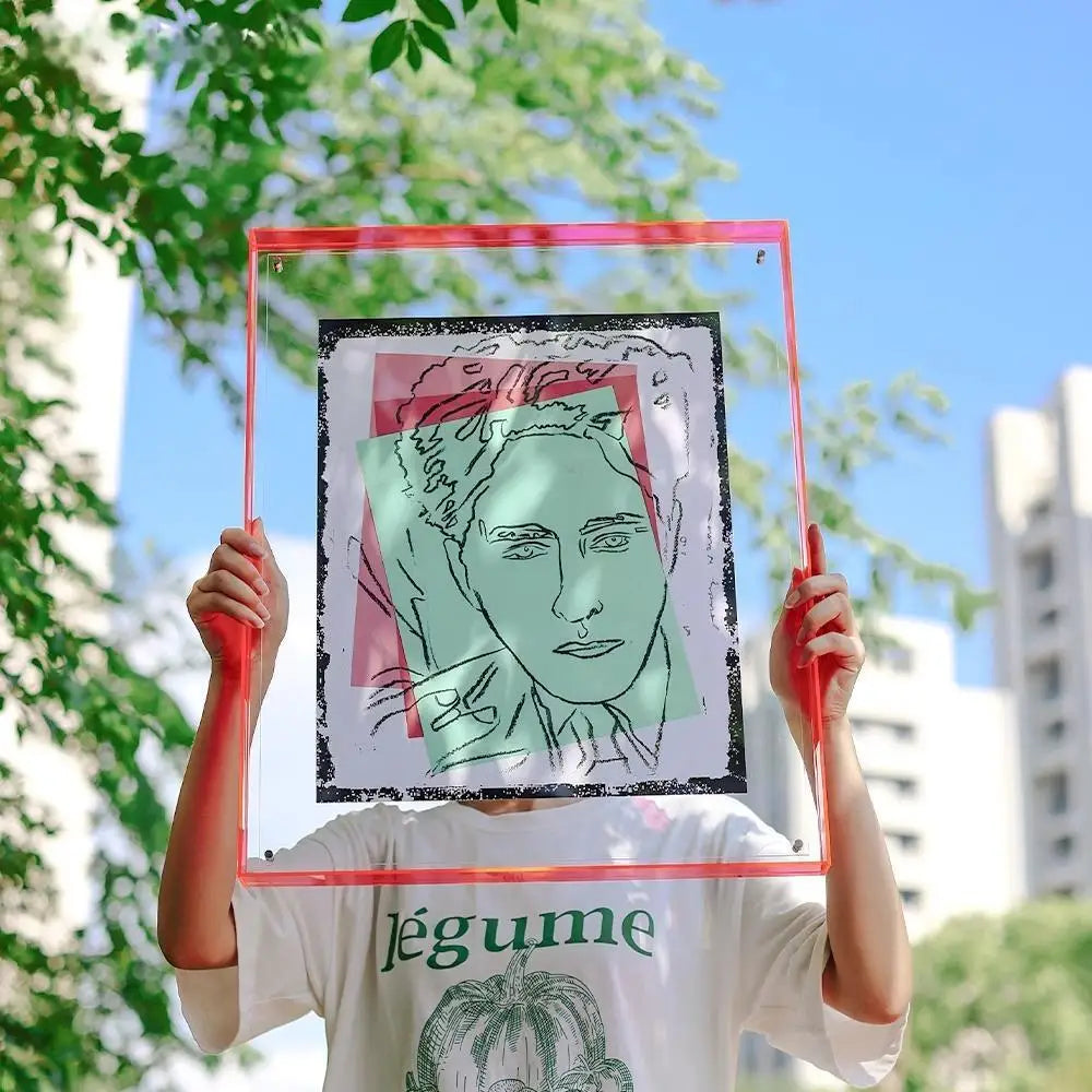Cadre photo multicolore acrylique dans différentes tailles pour galerie murale