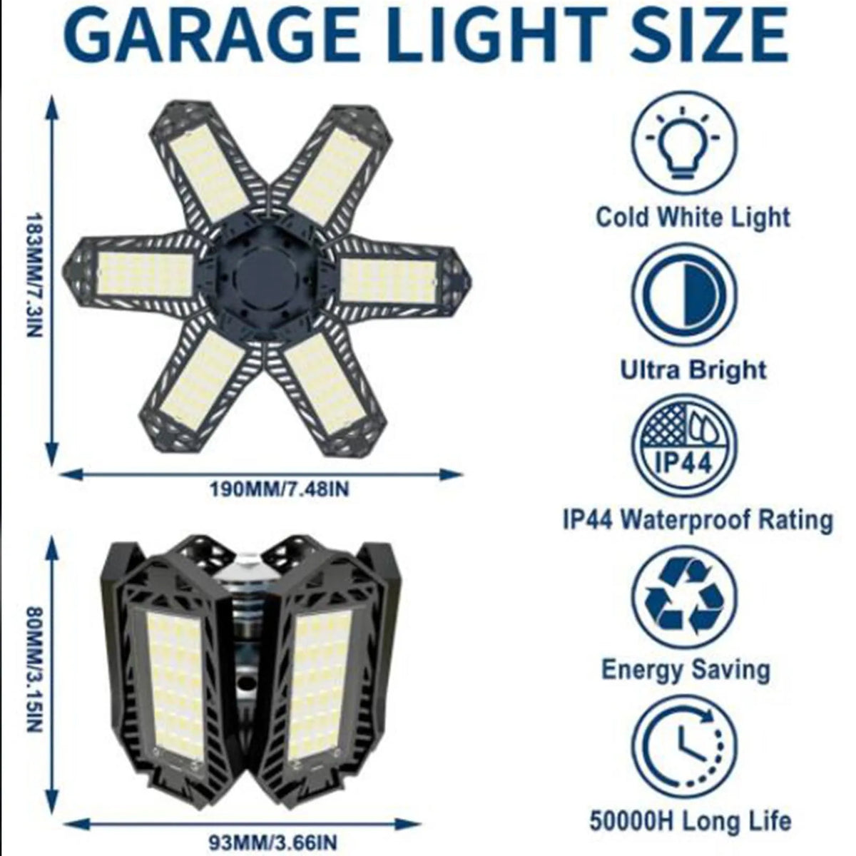 lampe led garage industrielle panneau réglable éclairage intérieur moderne e26 e27
