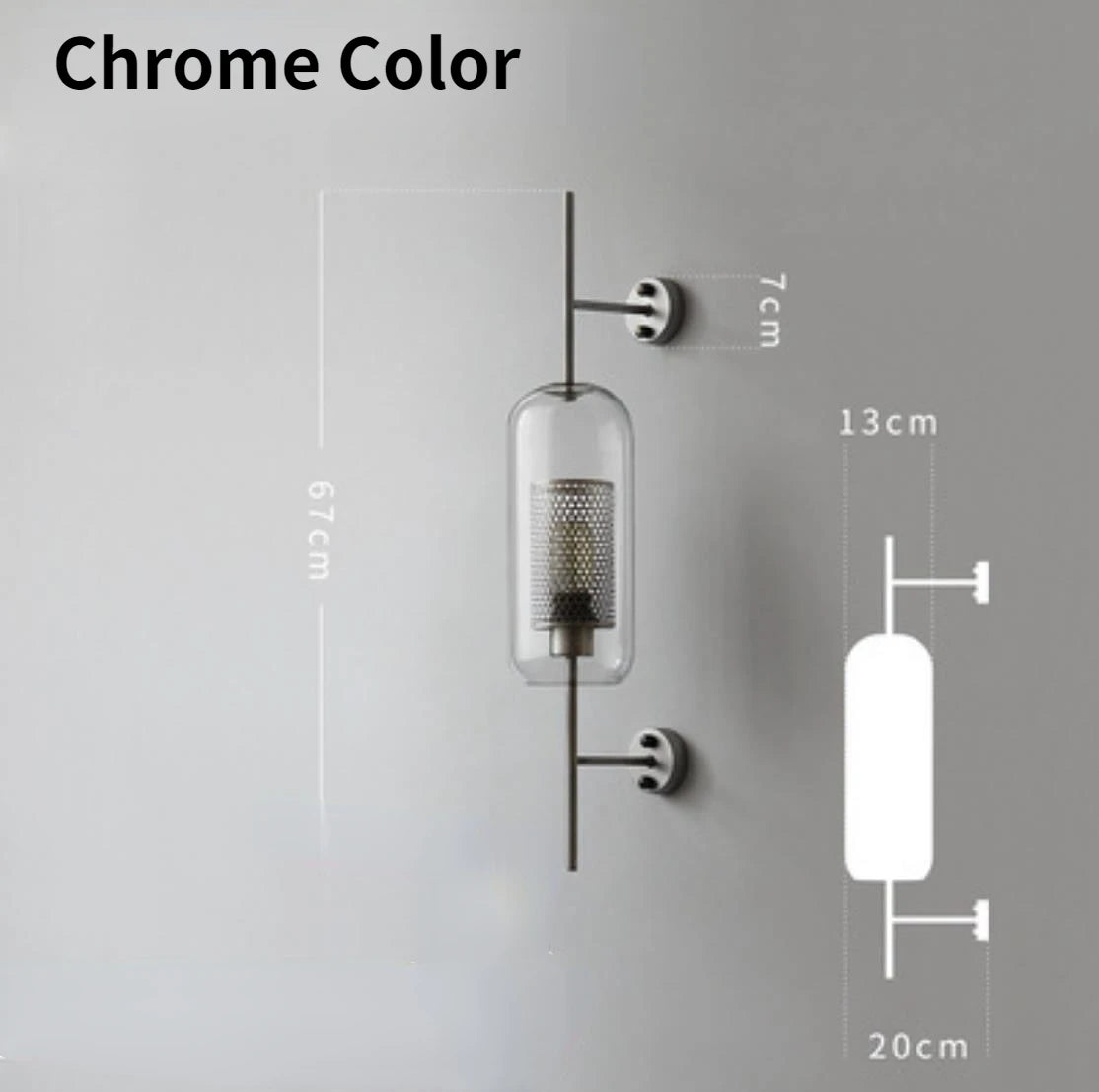lampe murale moderne or argent transparent perforée éclairage cuisine décoration intérieure